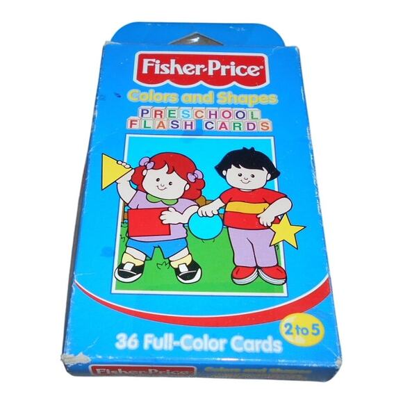 Fisher-Price 2004 Colors and Shapes Jumbo Preschool Flash Cards Complete - Picture 1 of 10